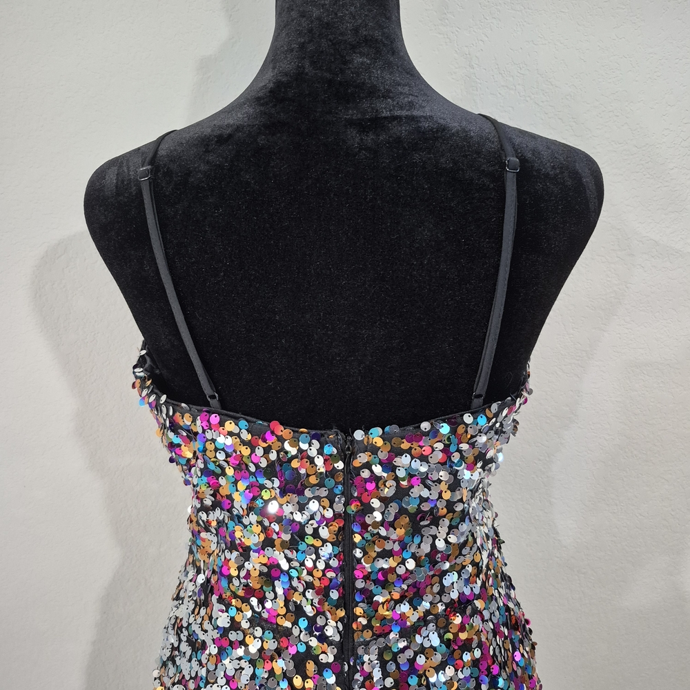 Maniju Size M Vibrant Sequin Mini Dress - Picture 9 of 14